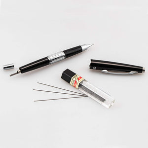 Pentel 0.5mm Sharp Kerry Mechanical Pencil Black Barrel with Cap and Case (P1035A)