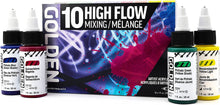 Load image into Gallery viewer, Golden High Flow Acrylic Paint Set, 10 Color Mixing Set, 1 Fl Oz Bottles