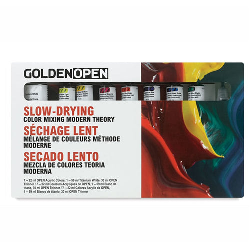 Golden Artist Colors (GAC) Open Slow Drying Color Mixing Modern Theory, Set of 8 (952-0)