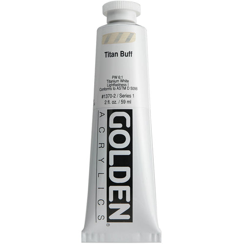 Golden Artist Colors (GAC) Heavy Body Acrylic Paint, 2-Ounce Tube, Titan Buff (1370-2)