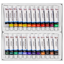 Load image into Gallery viewer, U.S. Art Supply Professional 24 Color Set of Watercolor Paint in 12ml Tubes