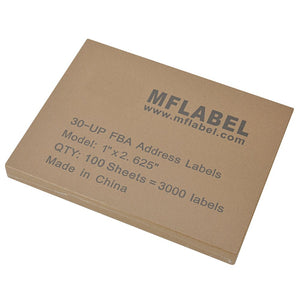 MFLABEL Easy to Peel White Address or Shipping Labels - 3,000 Labels