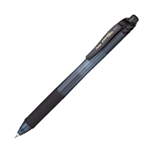 Pentel 0.7mm EnerGel-X Retractable Medium Line Liquid Gel Black Ink Rollerball Pen 12-Pack
