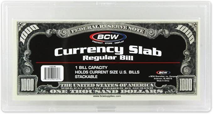 BCW Deluxe Currency Slab - 1 Regular Bill Capacity - Archival Quality