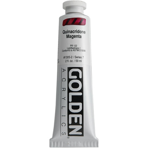 Golden Artist Colors (GAC) Heavy Body Acrylic Paint, 2-Ounce Tube, Quinacridone Magenta (1305-2)