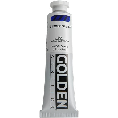 Golden Artist Colors (GAC) Heavy Body Acrylic Color Paints, 2-Ounce Tube, Ultramarine Blue (1400-2)