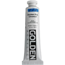 Load image into Gallery viewer, Golden Artist Colors (GAC) Heavy Body Acrylic Paint, 2-Ounce Tube, Cerulean Blue Chromium (1050-2)