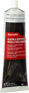 Bondo Glazing and Spot Putty, Fills Pinholes, Scratches, Minor Dings & Hairline Cracks, 16 oz, 1 Tube