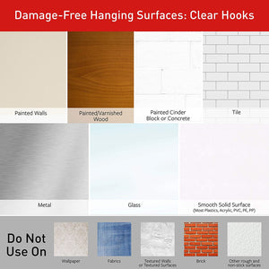 Command Clear Replacement Strips, Re-Hang Indoor Clear Hooks, 9 strips (17021CLR-ES)