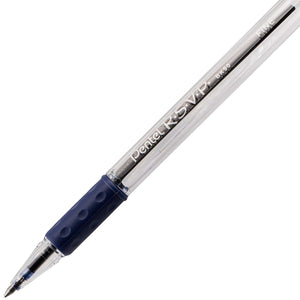 Pentel RSVP 0.7mm Fine Line Blue Ink Pens - Box of 12 Pens (BK90-C)