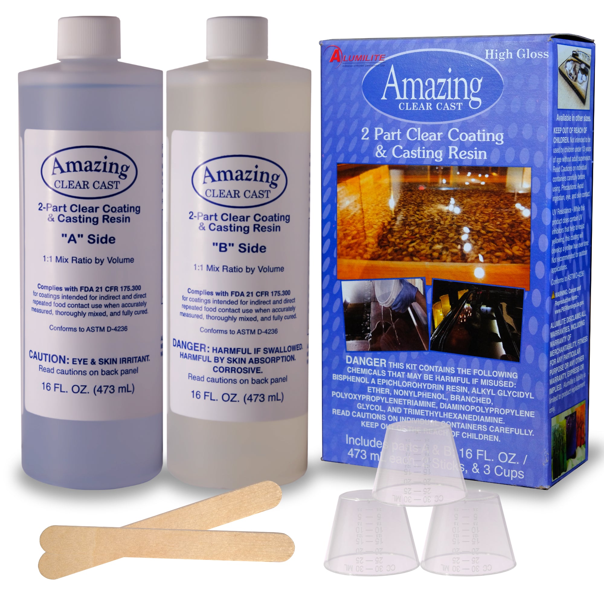 Alumilite Amazing Clear Cast Epoxy Resin Kit, Clear, High Gloss – Brush  Paper Scissors