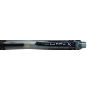 Pentel EnerGel-X Retractable Liquid Gel Pen, 0.5 mm Fine Line, Black, Pack of 12 (BLN105-A)