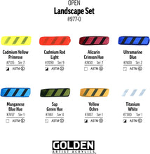 Load image into Gallery viewer, Golden OPEN Acrylic Paint Set, Landscape Painting Set, Slow Drying 7-Color Set