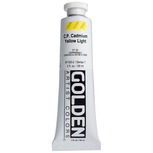 Golden Artist Colors (GAC) Heavy Body Acrylic Paint, 2-Ounce Tube, Cadmium Yellow Light (1120-2)