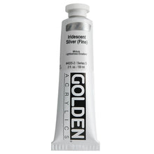 Load image into Gallery viewer, Golden Artist Colors (GAC) Heavy Body Acrylic Paint, 2-Ounce Tube, Iridescent Silver - Fine (4025-2)