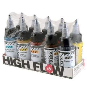 Golden Artist Colors (GAC) High Flow Acrylics, 10 Count Multi-Colored (Golden High Flow Acrylics (954-0)