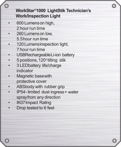 Maxxeon MXN01000 LED Rechargeable Work Light
