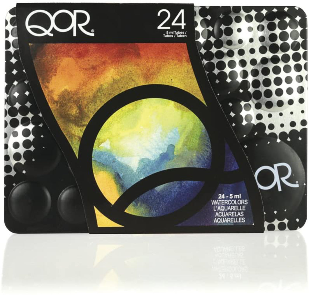 QoR Watercolor, 24 Color Set of 5ml Tubes, Made by Golden Artist Paints