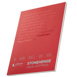 Legion Paper Stonehenge Aqua Hotpress 15 Sheets 9x12 in White L21-SQH140WH912