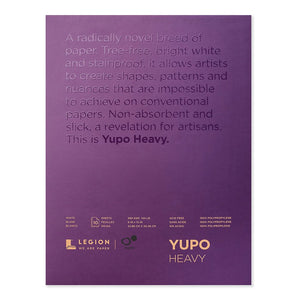 Legion Paper YUPO Heavy White, 10 Sheets, 9 x 12 - L21-YUP389WH912