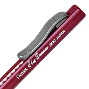 Pentel Clic Retractable Pencil-Style Grip Eraser - 3 Erasers Assorted Colors (ZE21TBP3M)