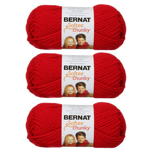 Bernat Softee Chunky Yarn, 100G/3.5OZ Super Bulky Yarn 3 Pack