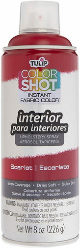 Tulip ColorShot Instant Fabric Color Interior Upholstery Spray 8 oz - Scarlet