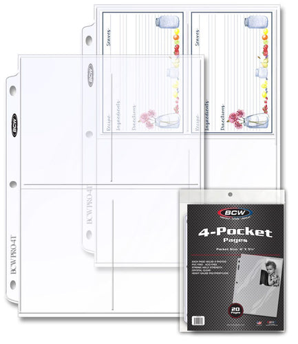 BCW 4-Pocket Pages, 4