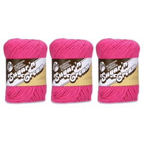 Lily Sugar'N Cream The Original Yarn, Gauge 4 Medium, 3 Skeins