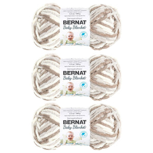 Bernat Baby Blanket Yarn 80G/2.8OZ Gauge 6 Super Bulky 3 Pack