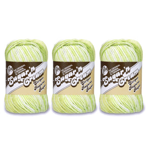 Lily Sugar'n Cream Stripes Yarn, Gauge 4 Medium Worsted, 3 Skeins