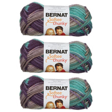 Load image into Gallery viewer, Bernat Softee Chunky Ombres Yarn 80G/2.8OZ Super Bulky Yarn - 3 Pack