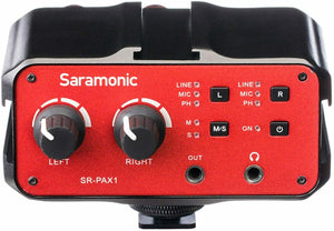 Saramonic SR-PAX1 2-Channel On-Camera XLR, 1/4" & 1/8" Audio Mixer, +48V Preamps