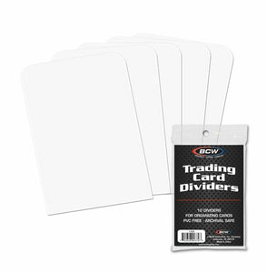 BCW Trading Card Dividers, 30 PT HDPE, Archival Quality, 10 Count/Pack