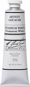 M. Graham 2-Ounce Tube Gouache Paint, Titanium White