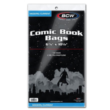 Load image into Gallery viewer, BCW Current/Modern Comic Book Bags, 100 Bags