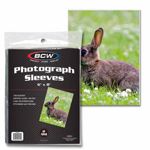 BCW Photograph Sleeves, 6x8, 100 Count