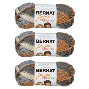 Bernat Softee Chunky Ombres Yarn 80G/2.8OZ Super Bulky Yarn - 3 Pack