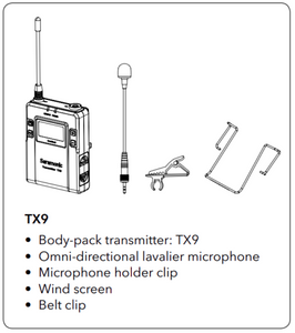 Saramonic UwMic9 UHF Wireless Lavalier Microphone System