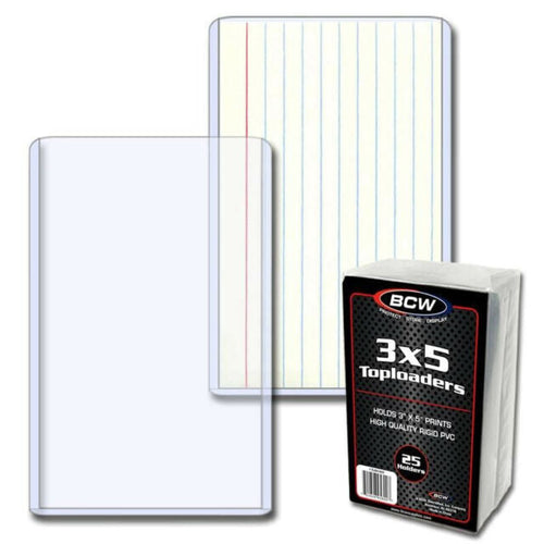 BCW - 3X5 Toploader - Clear (25 Sleeves)